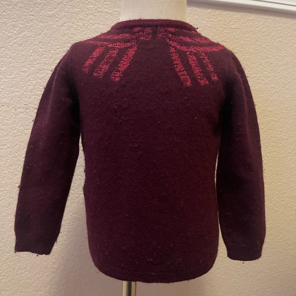 Jacadi Maroon Knit with Crimson Details